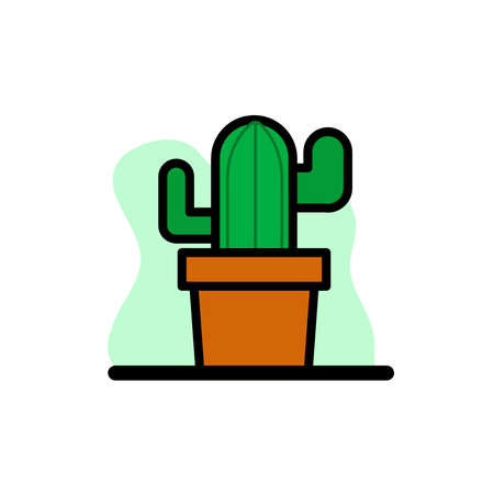 Cactus Icon Conceptual Vector Illustration Designのイラスト素材
