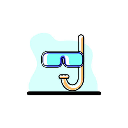 Diving Mask Conceptual Icon Vector Illustration Design eps10のイラスト素材