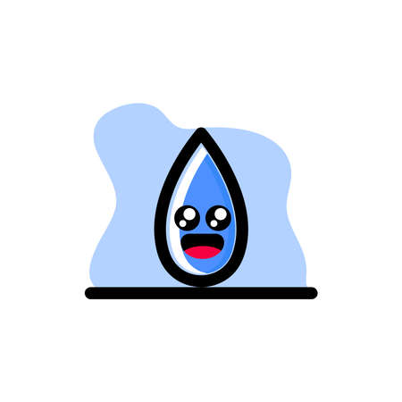 Water Drop Conceptual Cute Character Vector Illustration Design eps10 great for any purposesのイラスト素材