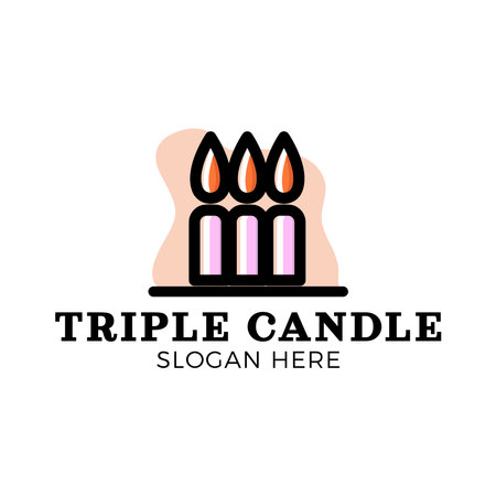 Candle Logo Conceptual Vector Illustration Design eps10 great for any purposesのイラスト素材
