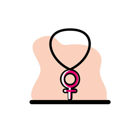 Female Necklace Conceptual Vector Illustration Design Icon eps10 great for any purposesのイラスト素材