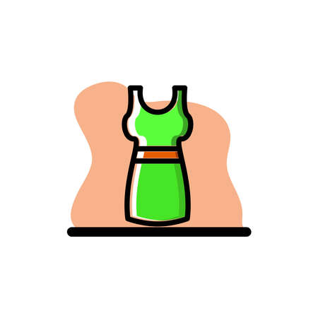 Green Dress Icon Conceptual Vector Illustration Design eps10 great for any purposesのイラスト素材