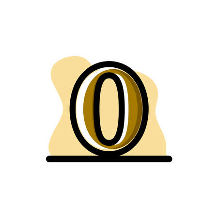 Number 0 Conceptual Vector Illustration Icon Design eps10 great for any purposesのイラスト素材