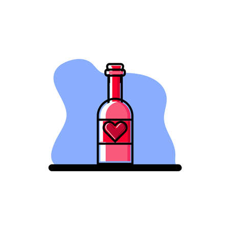 Love Bottle Conceptual Vector Icon Illustration Design eps10 great for any purposesのイラスト素材