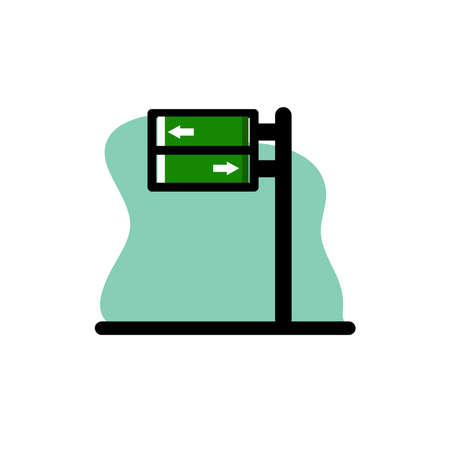 Conceptual Street Sign Signboard Icon Vector Illustrationのイラスト素材