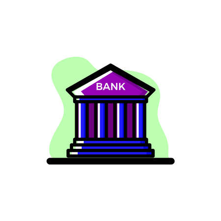 Conceptual Bank Icon Vector Icon Designのイラスト素材