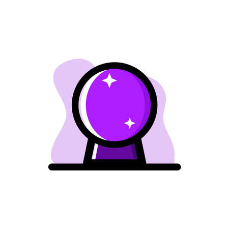 Crystal Magic Ball Conceptual Vector Icon Illustration Designのイラスト素材