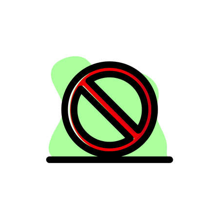 No Entry Sign Conceptual Vector Illustration Design Iconのイラスト素材