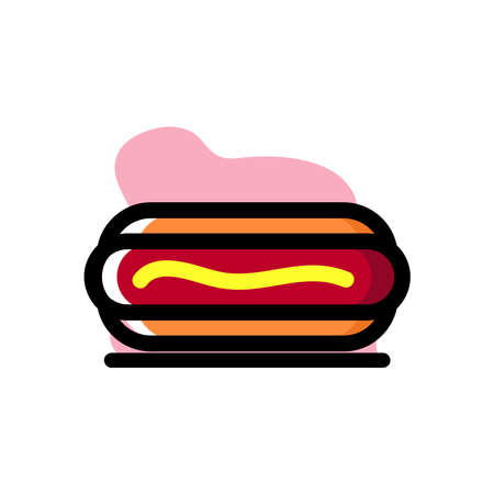 Conceptual Hot Dog Vector Illustration Icon Designのイラスト素材