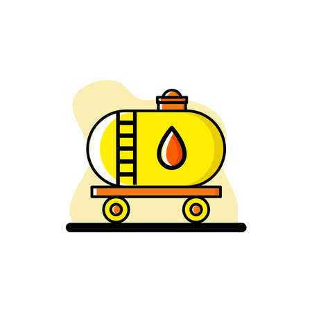 Oil Truck Icon Vector Conceptual Design Illustrationのイラスト素材
