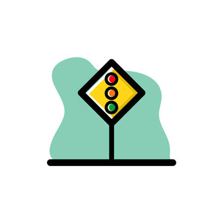 Traffic Light Sign Conceptual Vector Illustration Designのイラスト素材