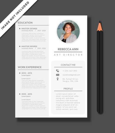 Minimalist CV Resume Template Elegant this resume gives off a formal yet friendly but simple aura so that any Human Resource Department is going to recruit you no matter whatのイラスト素材