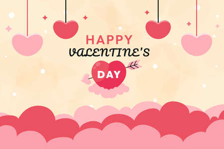 Happy Valentine Day Cute Background Vector Illustration Design EPS 10 great for banner, background, flyer, poster, and many other purposes related to valentineâs day or loveのイラスト素材