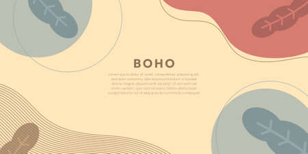Minimalist Boho Style Background Vector Design eps 10 great to be used as a background, banner, poster, flyer, or any other projects to represent something in an artistic wayのイラスト素材