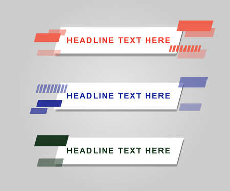 Modern Geometric Lower Third Template Vector Design eps10 great to be used in a media, video projects, editing projects, or anything related to digital productionsのイラスト素材