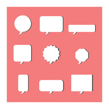 Speech Bubble Pack Vector Illustration Vector Design EPS10 great for any projects related to conversation, communication, texting, or any other purposesのイラスト素材