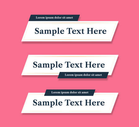 Clean Modern Lower Third Banners Template Design EPS10 great to be used as lower third banners for your project, video project, news project, and many other purposesのイラスト素材