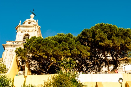 Lisbon, Portugal - Septmember 19, 2016: The Viewpoint by the church of Gracaのeditorial素材