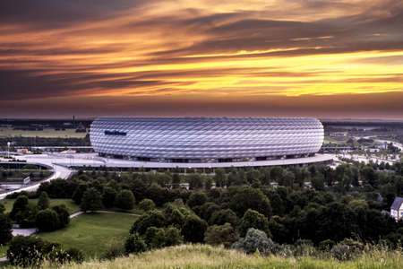 Allianz Arena in Munich - Germany - during sundown at June 18th 2013