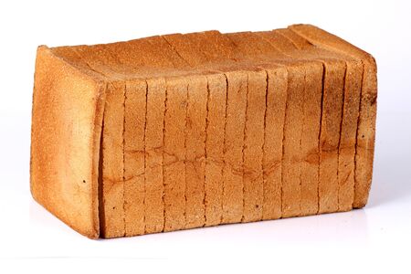 sliced bread isolated on white background