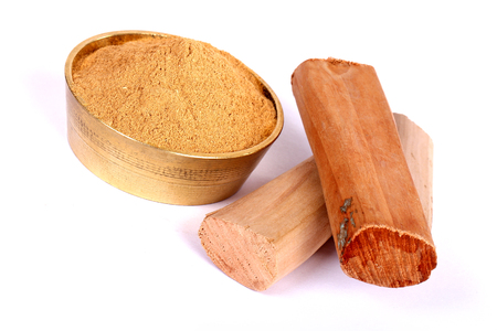 Chandan or sandalwood, sandalwood sticks, perfume, selective focusの写真素材