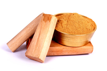 Chandan or sandalwood, sandalwood sticks, perfume, selective focusの写真素材