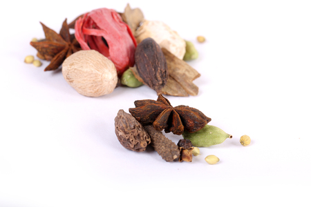 Colorful spices for garam masala indian,ingredients for garam masala , indian spicesの写真素材
