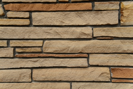 Earthy Tan and Brown Flagstone bricks for backgroundの写真素材