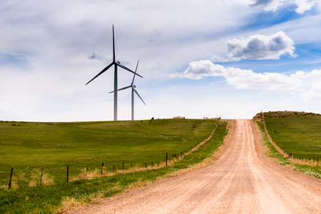 Harvesting the potential which wind holds for our planetの写真素材