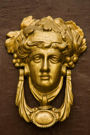 Door knocker was a necesarry part of front door.の写真素材