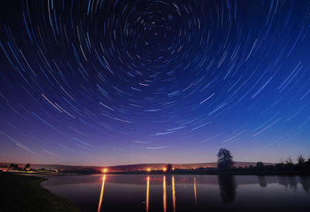Startrail photographyの写真素材
