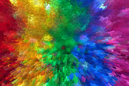 Colorful 3D rendered fractal (fractal abstract background)のイラスト素材