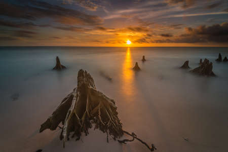 beautiful sunset and sunriseの写真素材