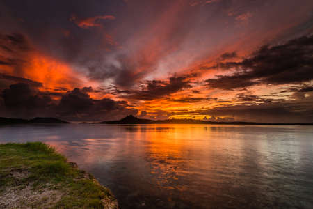 beautiful sunset and sunrise landscape on Mentawai island