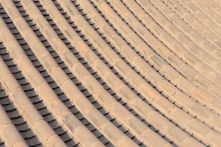 Building roof tiles, close-upの写真素材