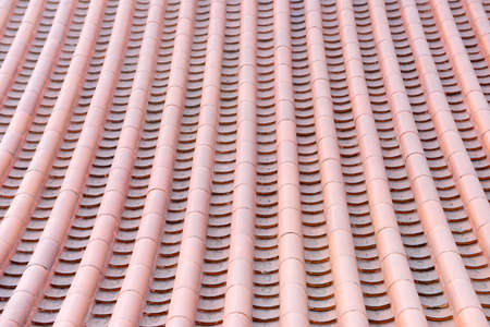 Beautiful house roof tiles, close-up