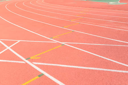 The runway the beautiful in the track and field courtの写真素材