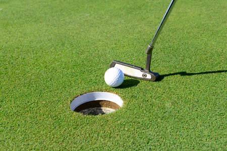 Play golf on the grass, close-upのeditorial素材
