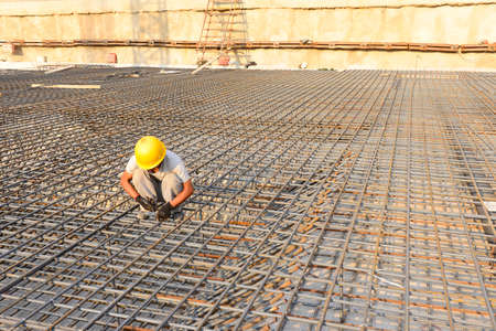 Construction workers on the construction site