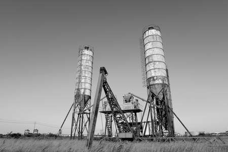 The old cement tank equipmentのeditorial素材