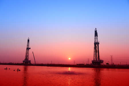 The oil derrickの写真素材