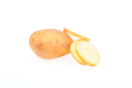 Potato isolated on a white backgroundの写真素材