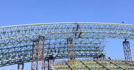 Is the construction of steel structure buildingsの写真素材