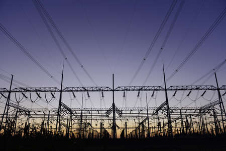 High voltage power gridの写真素材