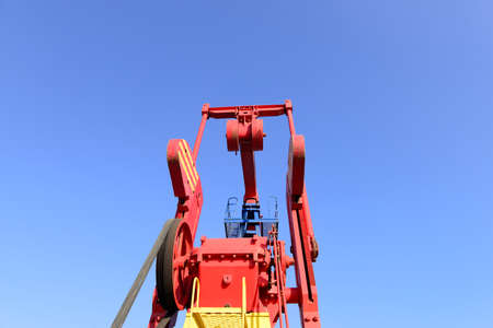 Beam pumping unit in the workの写真素材