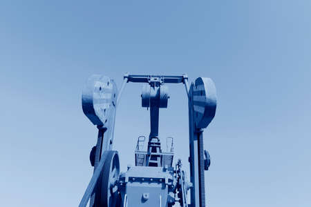 Beam pumping unit in the workの写真素材