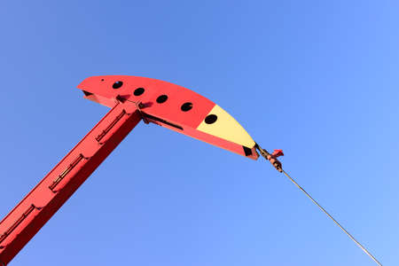 Beam pumping unit in the workの写真素材