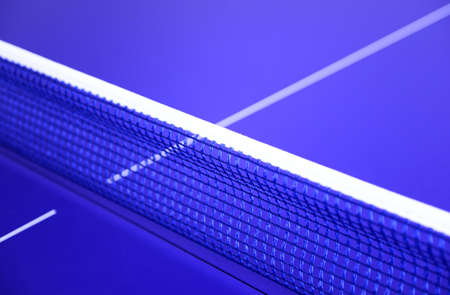 Table tennis net close up viewの写真素材