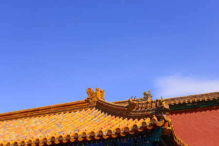 The building in the Forbidden City is in Beijing, China のeditorial素材