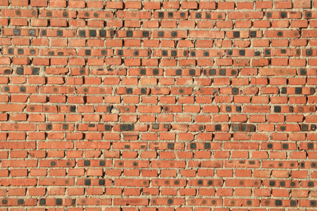 Red brick walls, close-up photosの写真素材